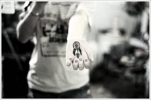 Dreamcatcher Tattoo On Girl Left Hand